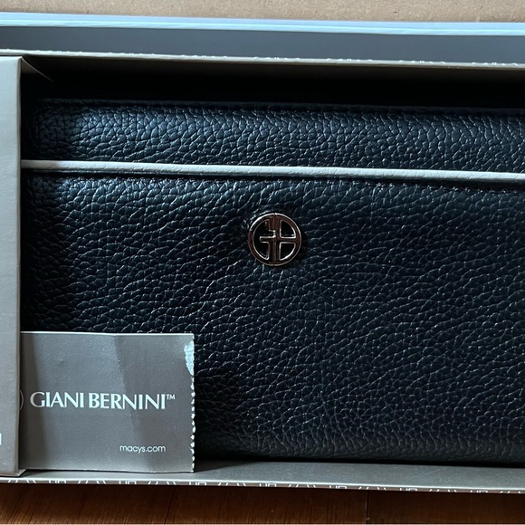 Gianni Bernini black pebble wallet - Picture 2 of 2